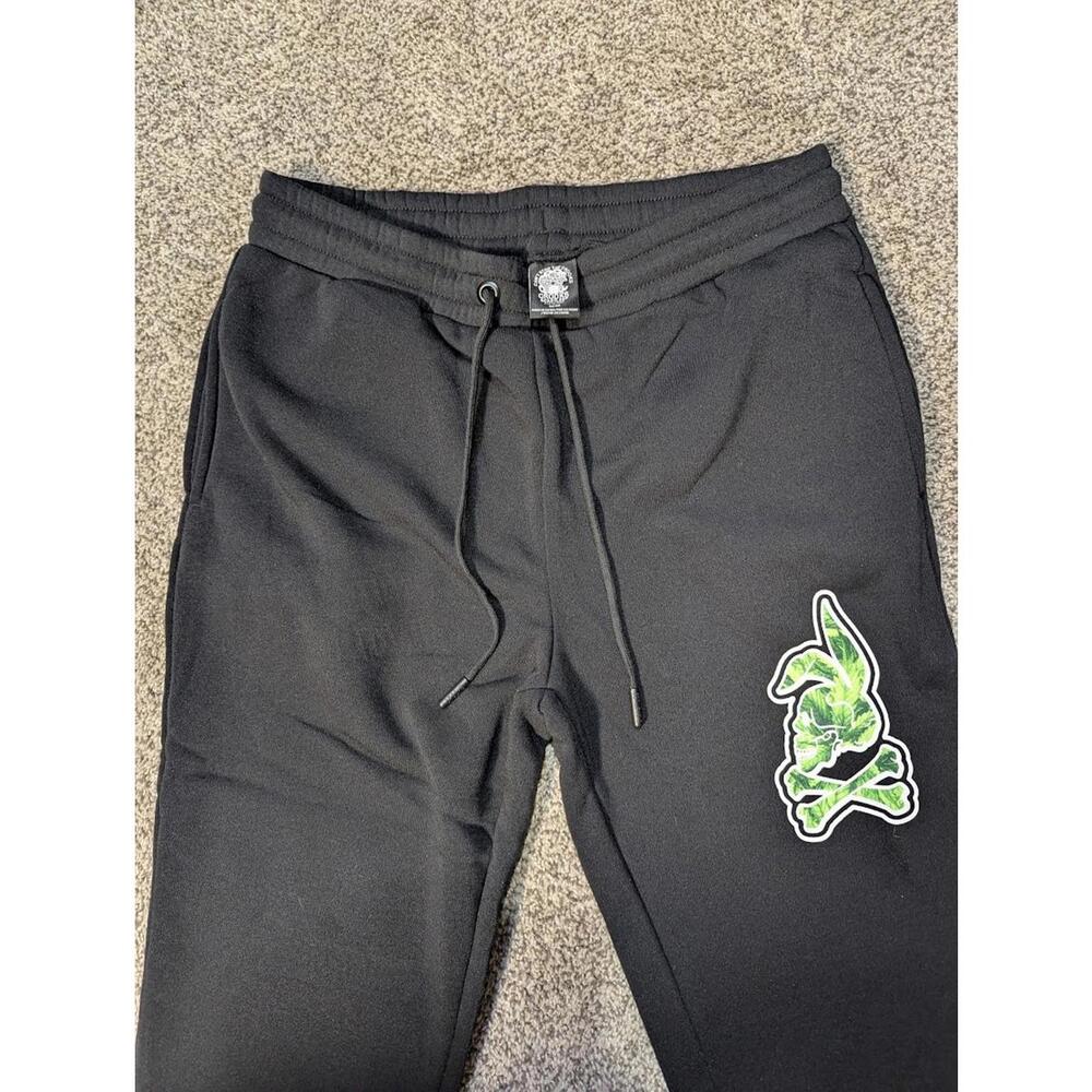 Crooks & Castles Skullbunny Hoodie & Sweatpants Set Black Green Graphic NWT L - Picture 13 of 14